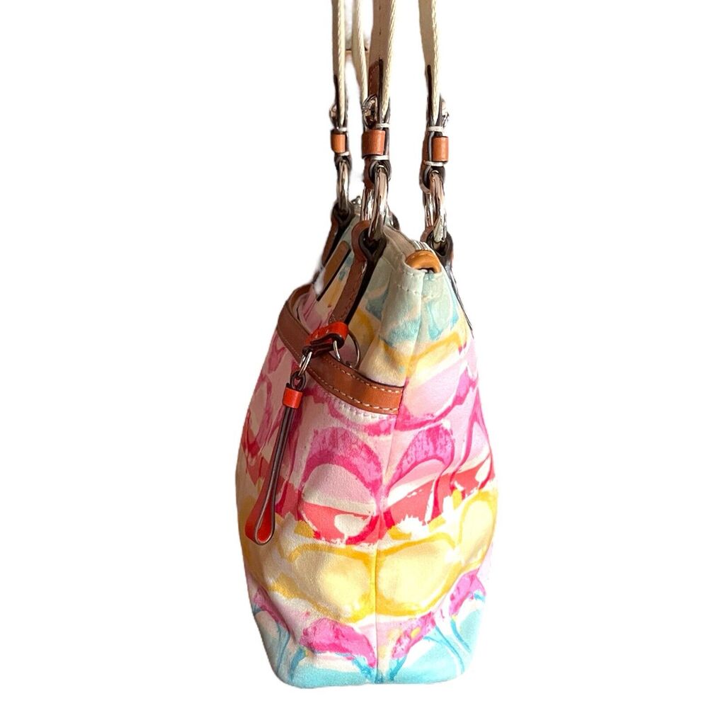 COACH 11755 Watercolor Scribble Mini Tote Hamptons Bag Pastel - Picture 4 of 11